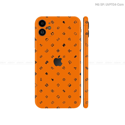 Dán Skin IPhone 11 Series Vân ICON Cam | UVPT04