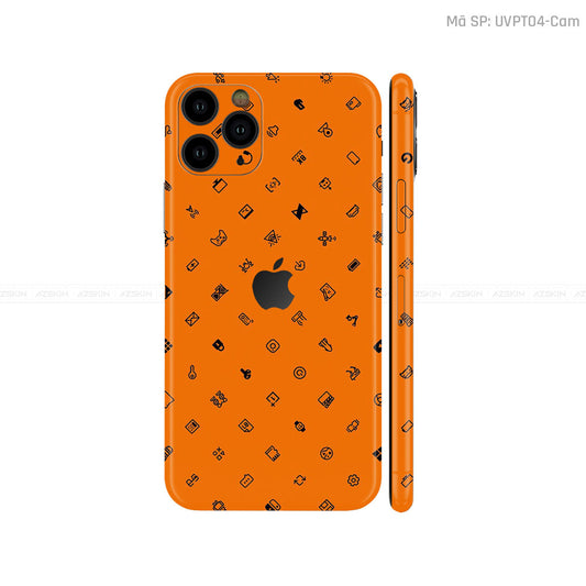 Dán Skin IPhone 11 Series Vân ICON Cam | UVPT04