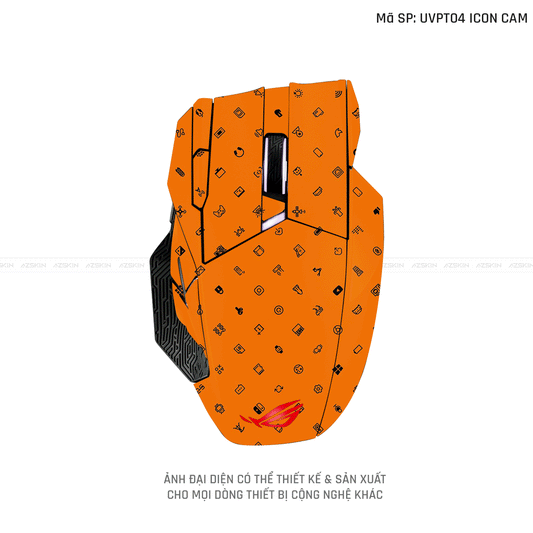 Skin Dán Chuột Asus Vân Nổi Hình Icon Cam | UVPT04