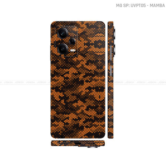Dán Skin Xiaomi Redmi Note 12 Series Vân Nổi Mamba Cam | UVPT05