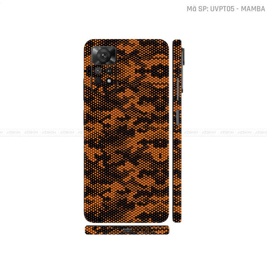 Dán Skin Xiaomi Redmi Note 11 Series Vân Nổi Mamba Cam | UVPT05