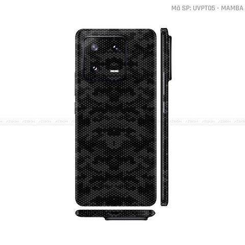 Dán Skin Xiaomi 13 Series Vân Nổi Mamba Đen | UVPT05