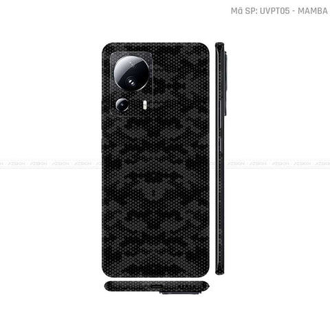 Dán Skin Xiaomi 13 Series Vân Nổi Mamba Đen | UVPT05