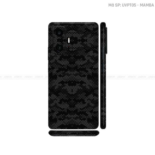Dán Skin Xiaomi 11 Series Vân Nổi Mamba Đen | UVPT05