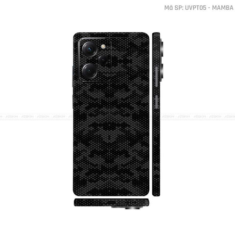Dán Skin POCO Series Vân Nổi Mamba Đen | UVPT05