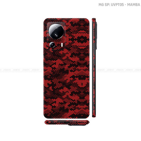 Dán Skin Xiaomi 13 Series Vân Nổi Mamba Đỏ | UVPT05