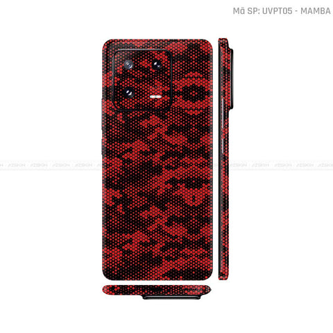 Dán Skin Xiaomi 13 Series Vân Nổi Mamba Đỏ | UVPT05