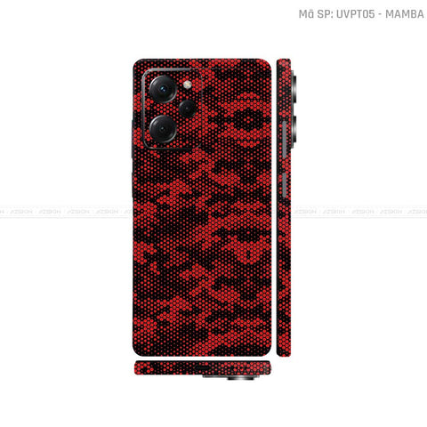 Dán Skin POCO Series Vân Nổi Mamba Đỏ | UVPT05
