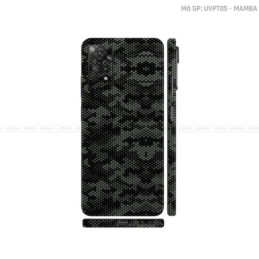 Dán Skin Xiaomi Redmi Note 11 Series Vân Nổi Mamba Midnight | UVPT05