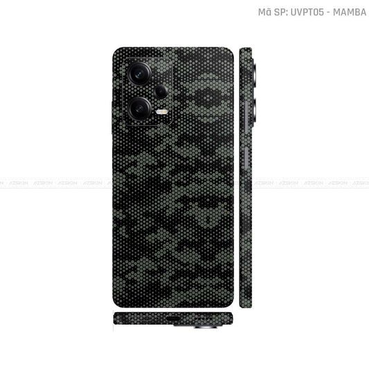Dán Skin Xiaomi Redmi Note 12 Series Vân Nổi Mamba Midnight | UVPT05