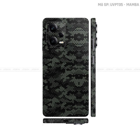 Dán Skin Xiaomi Redmi Note 12 Series Vân Nổi Mamba Midnight | UVPT05