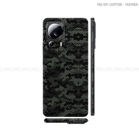 Dán Skin Xiaomi 13 Series Vân Nổi Mamba Xanh Midnight | UVPT05