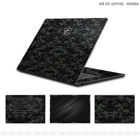Dán Skin Laptop MSI Vân Nổi Mamba Midnight | UVPT05