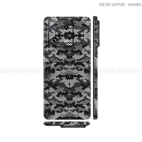 Dán Skin Xiaomi 13 Series Vân Nổi Mamba Bạc | UVPT05