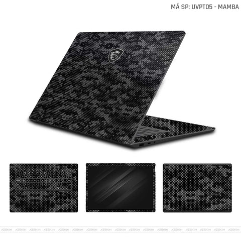 Dán Skin Laptop MSI Vân Nổi Mamba Xám | UVPT05