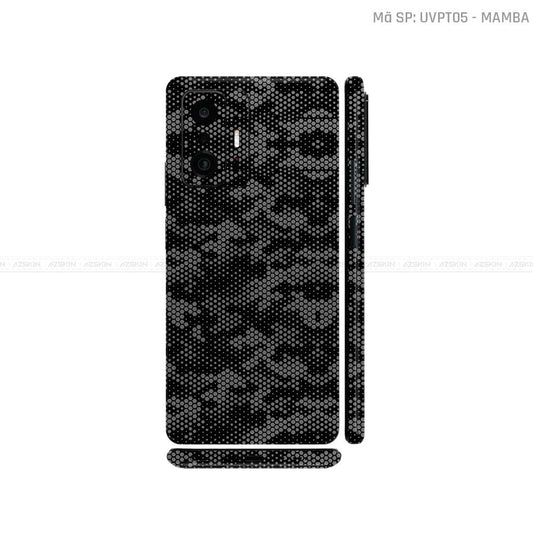 Dán Skin Xiaomi 11 Series Vân Nổi Mamba Xám | UVPT05