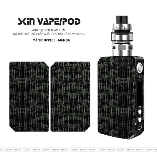Dán Skin Vape Vân Nổi Mamba Xanh | UVPT05