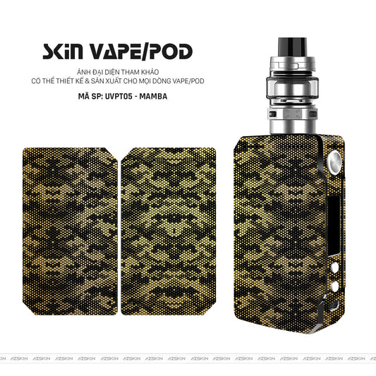 Dán Skin Vape Vân Nổi Mamba Vàng | UVPT05