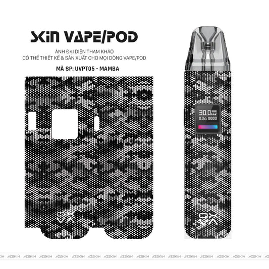 Dán Skin Pod Vân Nổi Mamba Trắng | UVPT05