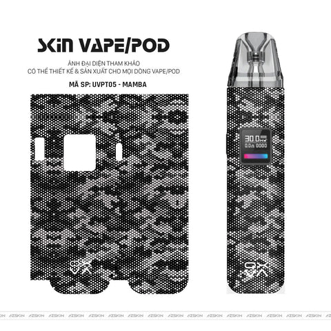 Dán Skin Pod Vân Nổi Mamba Trắng | UVPT05
