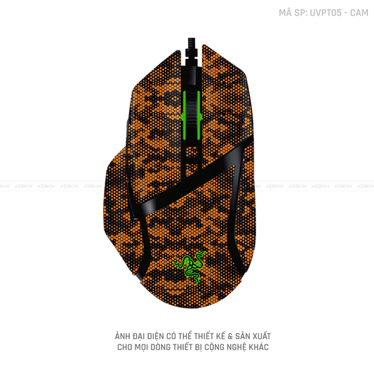 Skin Dán Chuột Razer Vân Nổi Hình Mamba Cam | UVPT05