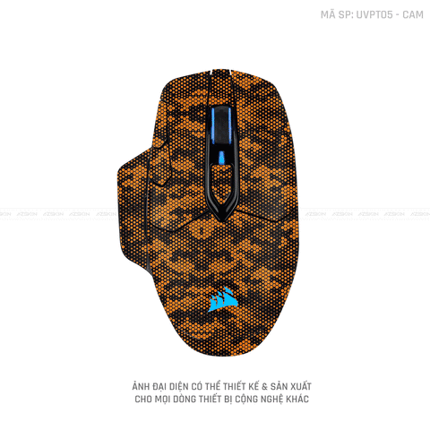 Skin Dán Chuột Corsair Vân Nổi Mamba Cam | UVPT05