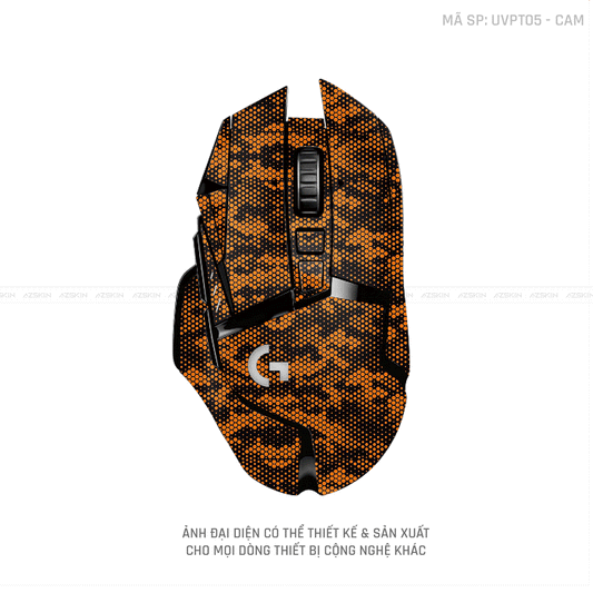 Skin Dán Chuột Logitech Vân Nổi Mamba Cam | UVPT05