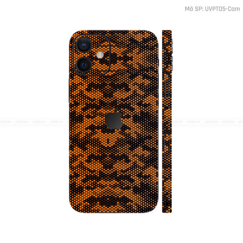 Dán Skin IPhone 12 Series Vân Nổi Mamba Cam | UVPT05
