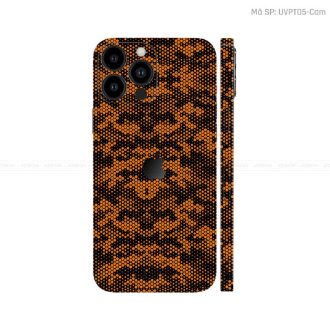 Dán Skin IPhone 12 Series Vân Nổi Mamba Cam | UVPT05