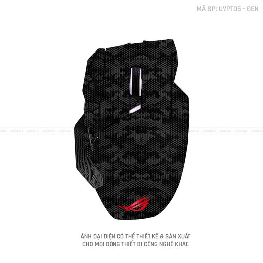 Skin Dán Chuột Asus Vân Nổi Mamba Đen | UVPT05