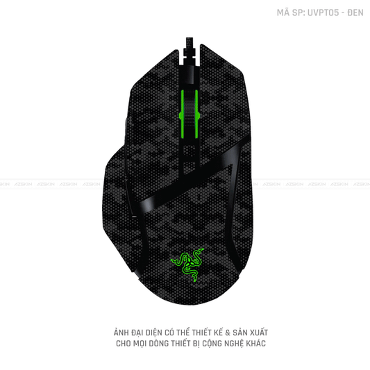 Skin Dán Chuột Razer Vân Nổi Hình Mamba Đen | UVPT05