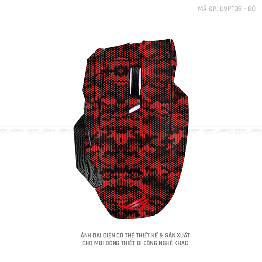 Skin Dán Chuột Asus Vân Nổi Mamba Đỏ | UVPT05