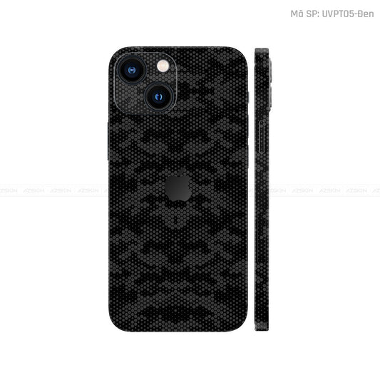 Dán Skin IPhone 14 Series Vân Pattern Mamba Đen | UVPT05