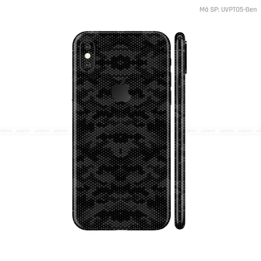 Dán Skin IPhone X Series Vân Mamba Đen | UVPT05