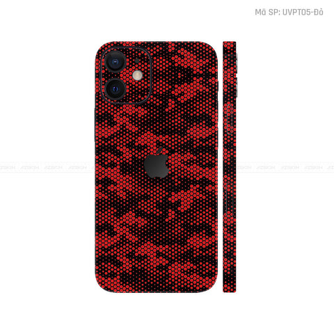 Dán Skin IPhone 12 Series Vân Nổi Mamba Đỏ | UVPT05