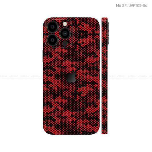 Dán Skin IPhone 12 Series Vân Nổi Mamba Đỏ | UVPT05