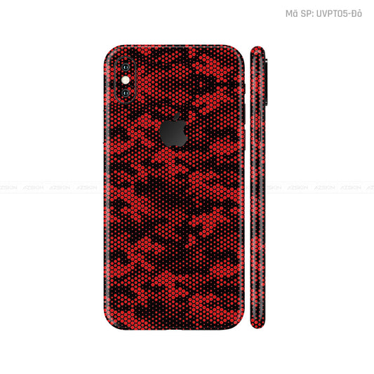 Dán Skin IPhone X Series Vân Mamba Đỏ | UVPT05