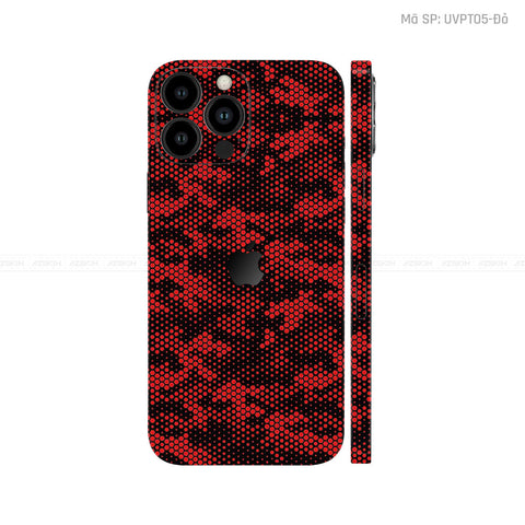 Dán Skin IPhone 12 Series Vân Nổi Mamba Đỏ | UVPT05
