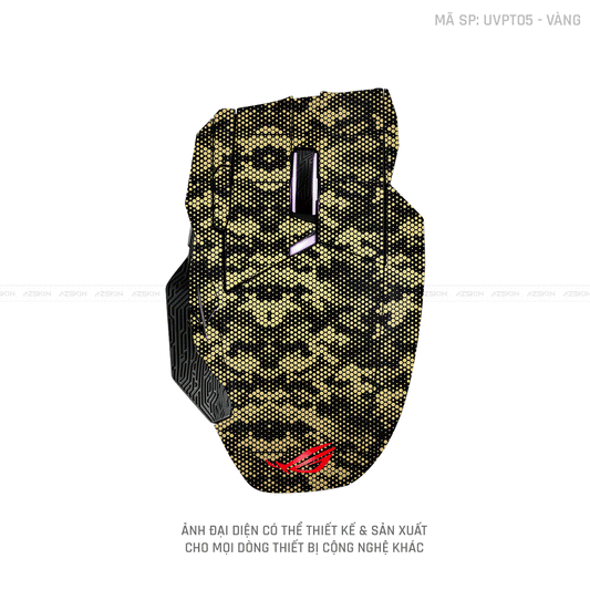 Skin Dán Chuột Asus Vân Nổi Mamba Vàng | UVPT05