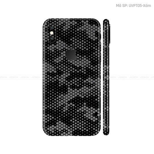 Dán Skin IPhone X Series Vân Mamba Xám | UVPT05