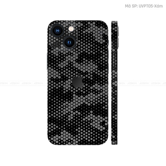 Dán Skin IPhone 14 Series Vân Pattern Mamba Xám | UVPT05