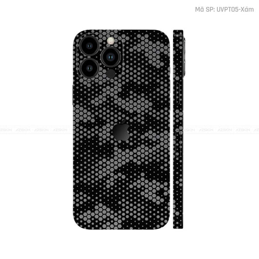 Dán Skin IPhone 12 Series Vân Nổi Mamba Xám | UVPT05