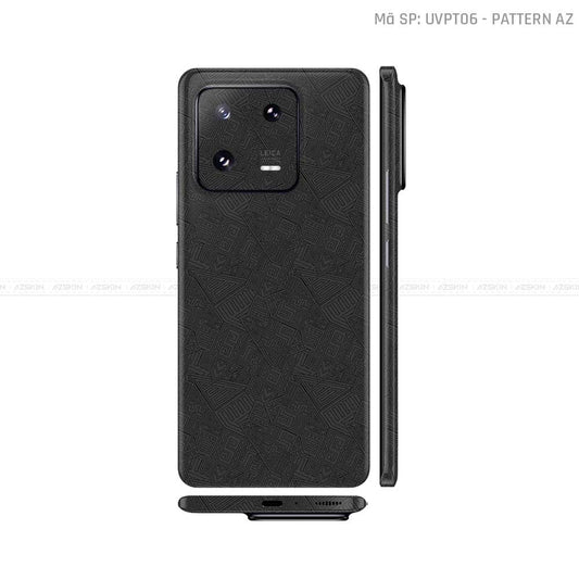 Dán Skin Xiaomi 13 Series Vân Nổi Pattern AZ Đen | UVPT06