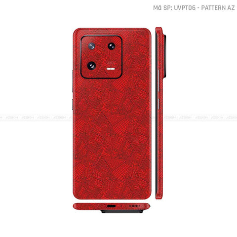 Dán Skin Xiaomi 13 Series Vân Nổi Pattern AZ Đỏ | UVPT06