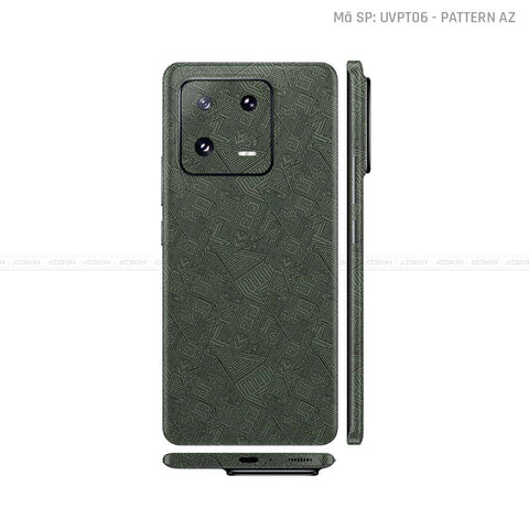 Dán Skin Xiaomi 13 Series Vân Nổi Pattern AZ Xanh Midnight | UVPT06