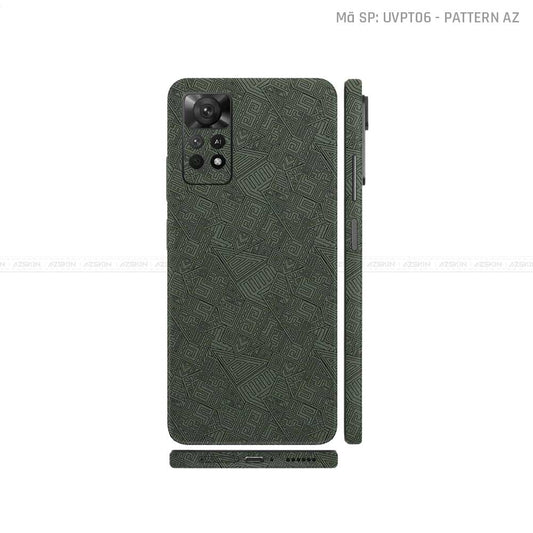 Dán Skin Xiaomi Redmi Note 11 Series Vân Nổi Pattern AZ Midnight | UVPT06