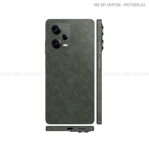 Dán Skin Xiaomi Redmi Note 12 Series Vân Nổi Pattern AZ Midnight | UVPT06