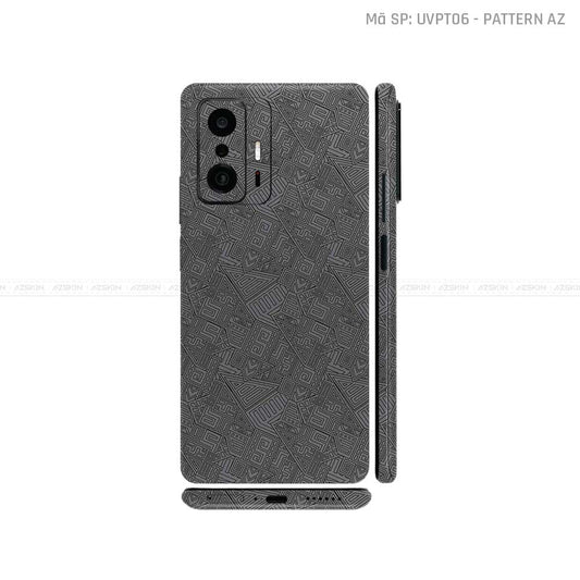 Dán Skin Xiaomi 11 Series Vân Nổi Pattern AZ Xám | UVPT06