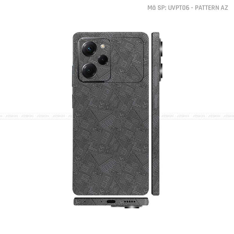 Dán Skin POCO Series Vân Nổi Pattern AZ Xám | UVPT06