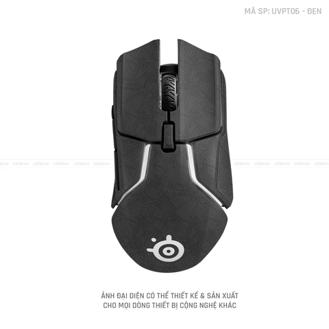 Skin Dán Chuột Steelseries Vân Nổi PATTERN AZ Đen | UVPT06